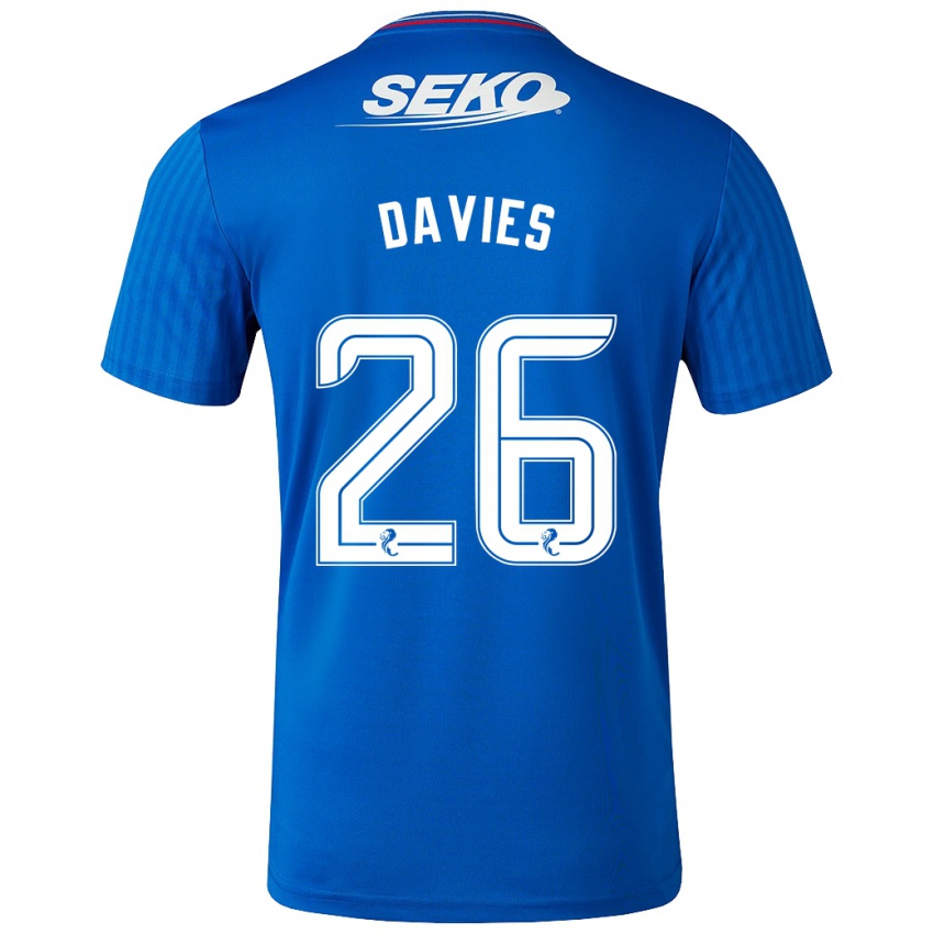 Niño Camiseta Ben Davies #26 Azul 1ª Equipación 2023/24 La Camisa Perú