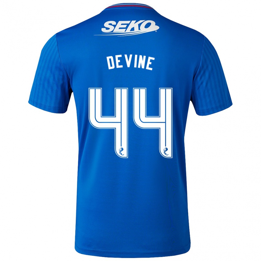 Niño Camiseta Adam Devine #44 Azul 1ª Equipación 2023/24 La Camisa Perú