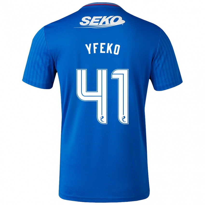 Niño Camiseta Johnly Yfeko #41 Azul 1ª Equipación 2023/24 La Camisa Perú