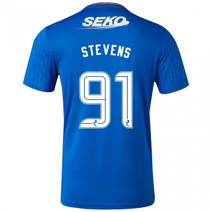 Niño Camiseta Archie Stevens #91 Azul 1ª Equipación 2023/24 La Camisa Perú