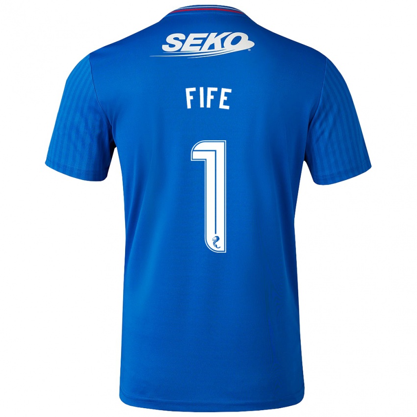 Niño Camiseta Jenna Fife #1 Azul 1ª Equipación 2023/24 La Camisa Perú