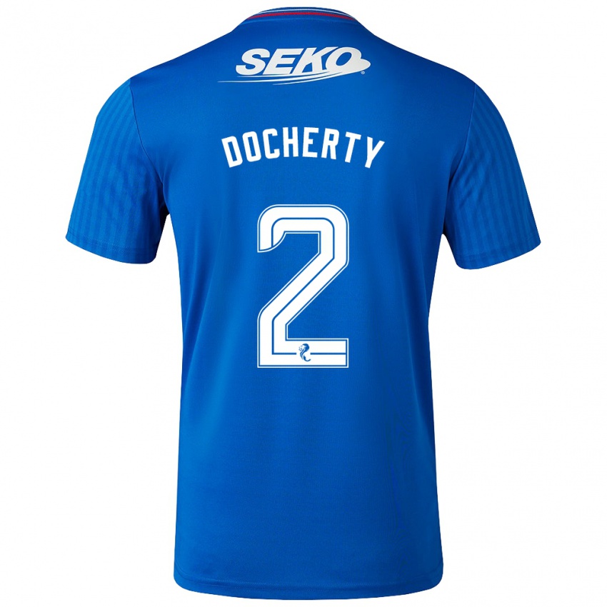 Niño Camiseta Nicola Docherty #2 Azul 1ª Equipación 2023/24 La Camisa Perú