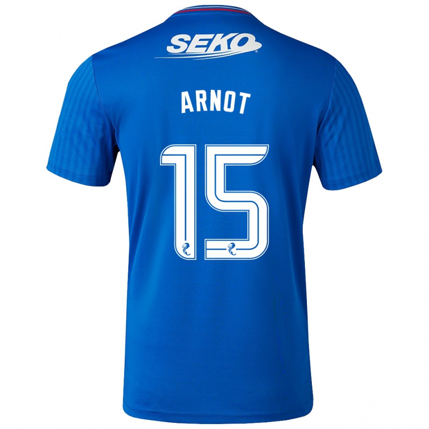 Niño Camiseta Elizabeth Arnot #15 Azul 1ª Equipación 2023/24 La Camisa Perú