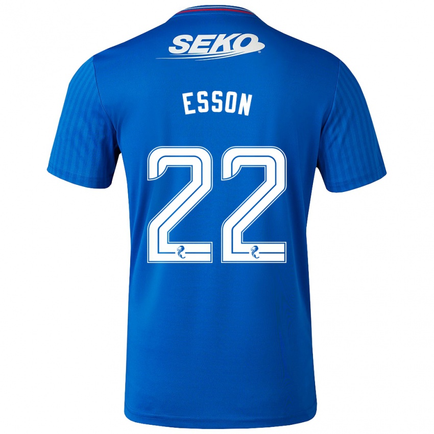 Niño Camiseta Victoria Esson #22 Azul 1ª Equipación 2023/24 La Camisa Perú