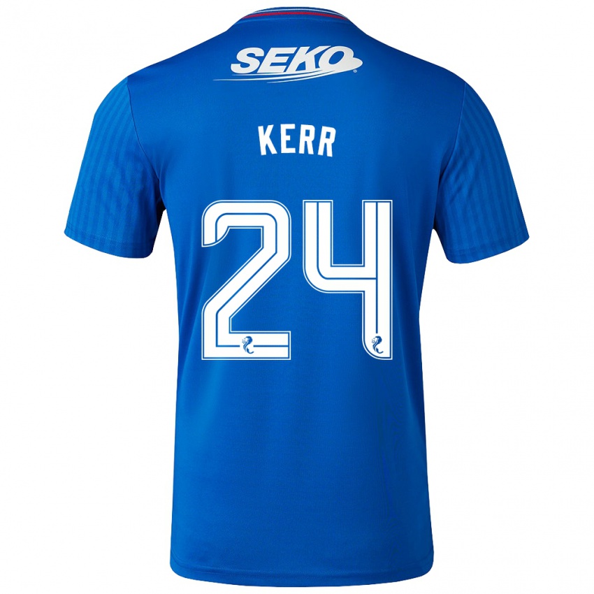 Niño Camiseta Samantha Mary Kerr #24 Azul 1ª Equipación 2023/24 La Camisa Perú