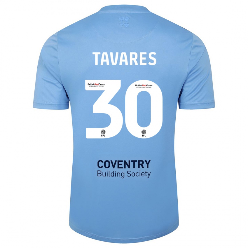 Niño Camiseta Fábio Tavares #30 Cielo Azul 1ª Equipación 2023/24 La Camisa Perú