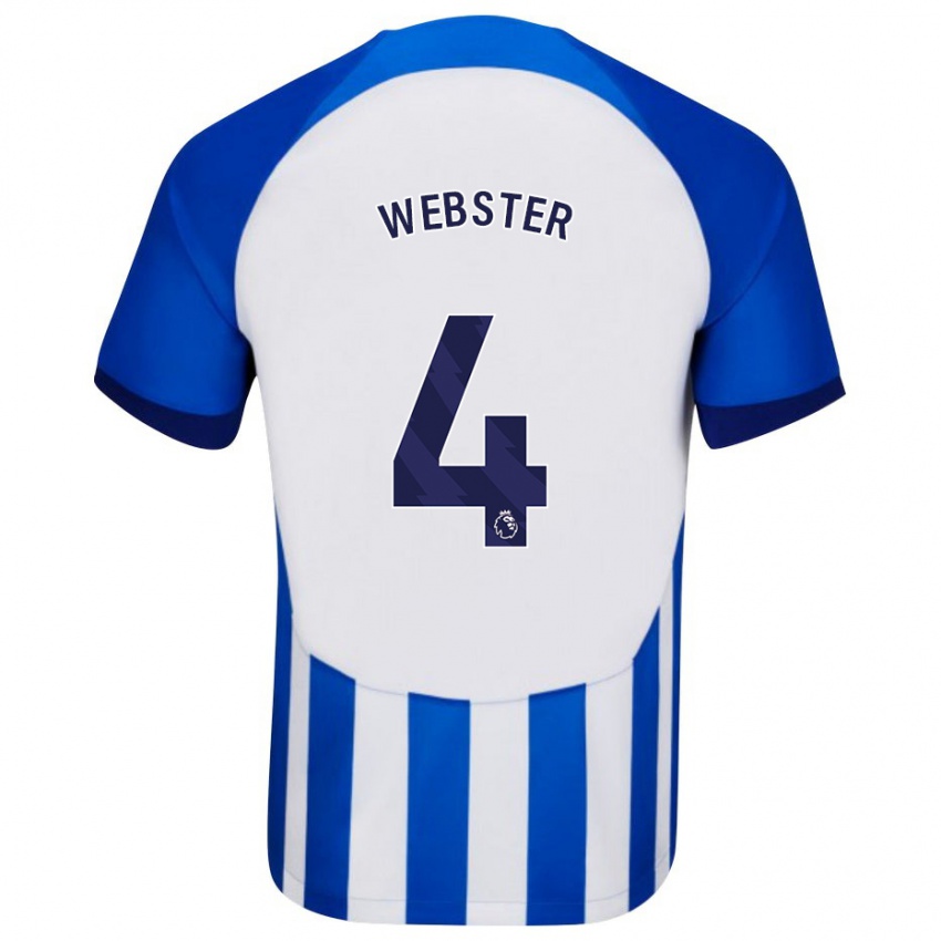 Niño Camiseta Adam Webster #4 Azul 1ª Equipación 2023/24 La Camisa Perú