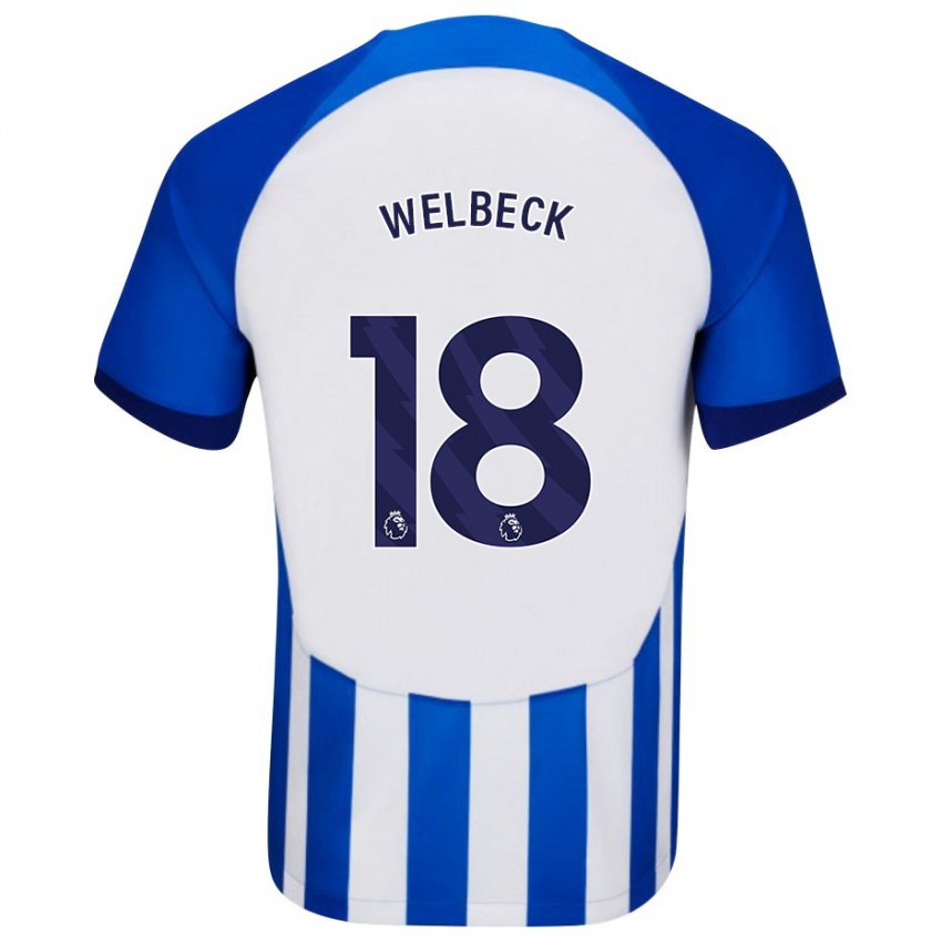 Niño Camiseta Danny Welbeck #18 Azul 1ª Equipación 2023/24 La Camisa Perú