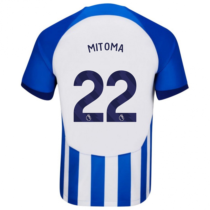 Niño Camiseta Kaoru Mitoma #22 Azul 1ª Equipación 2023/24 La Camisa Perú