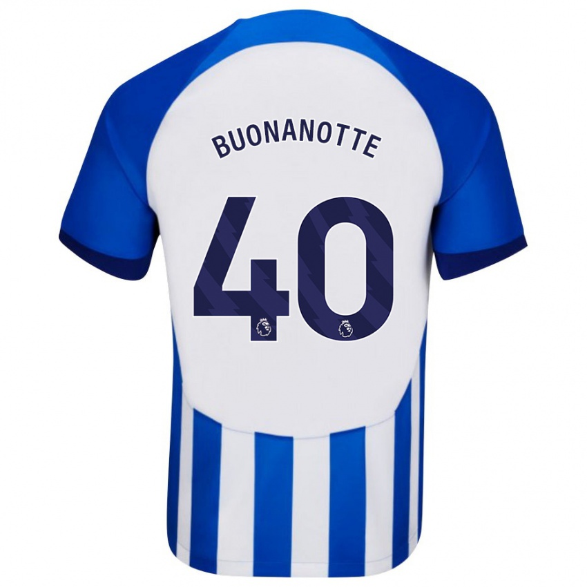 Niño Camiseta Facundo Buonanotte #40 Azul 1ª Equipación 2023/24 La Camisa Perú