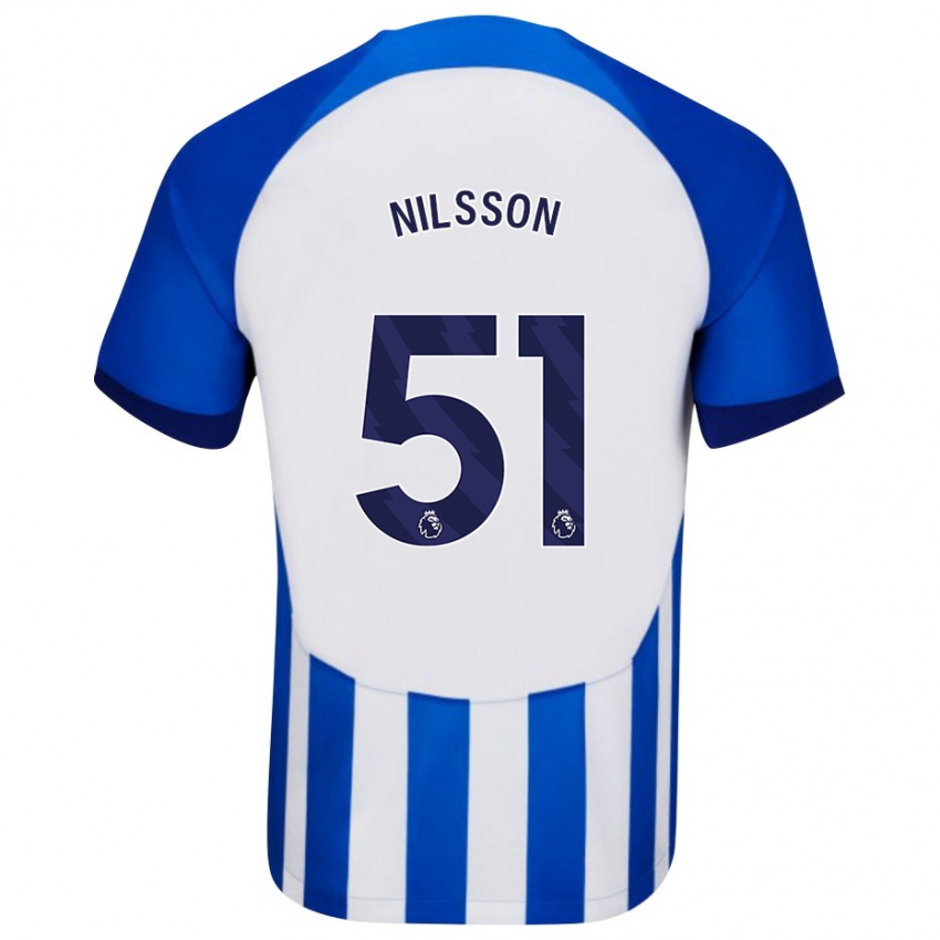 Niño Camiseta Casper Nilsson #51 Azul 1ª Equipación 2023/24 La Camisa Perú