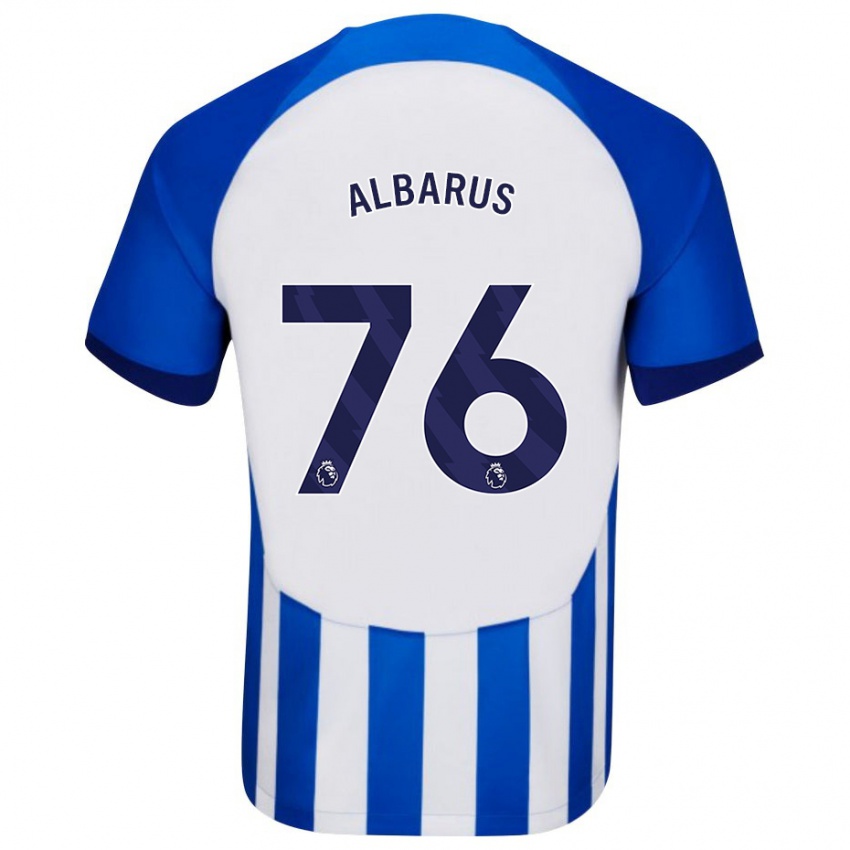 Niño Camiseta Zane Albarus #76 Azul 1ª Equipación 2023/24 La Camisa Perú