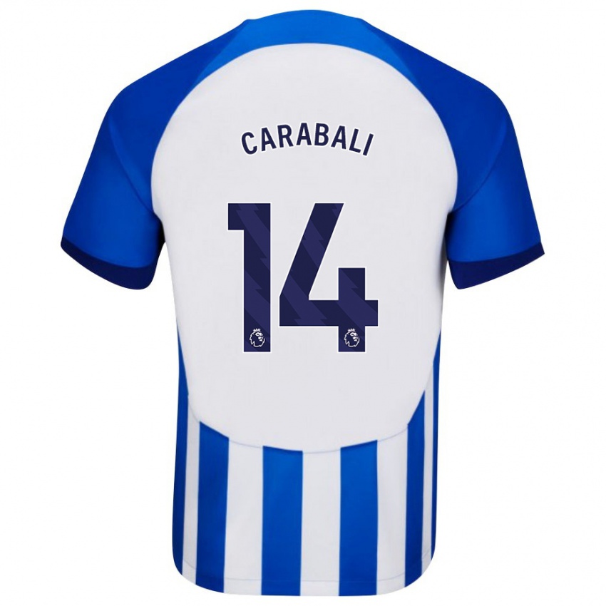 Niño Camiseta Jorelyn Andrea Carabalí Martínez #14 Azul 1ª Equipación 2023/24 La Camisa Perú