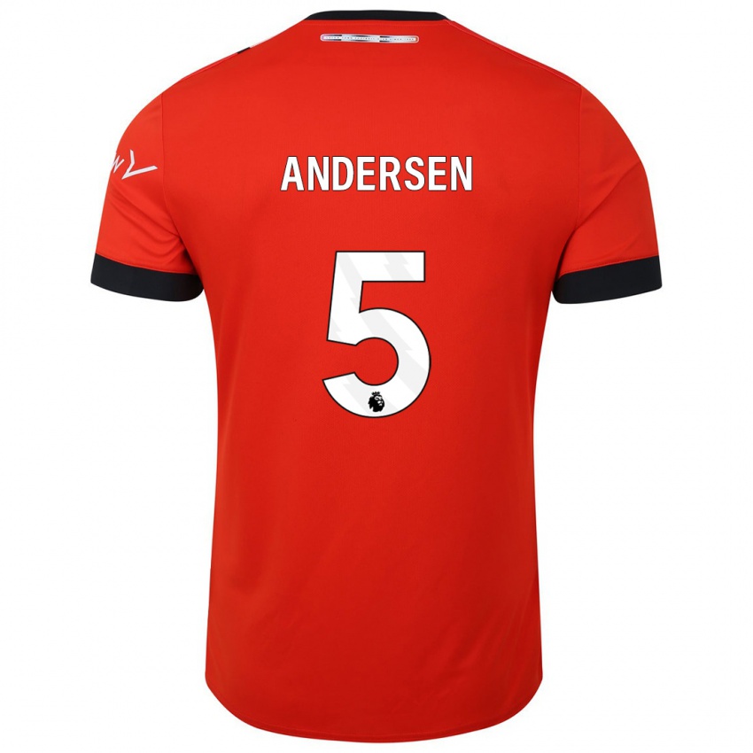 Niño Camiseta Mads Andersen #5 Rojo 1ª Equipación 2023/24 La Camisa Perú