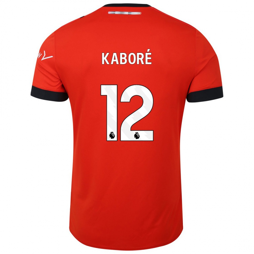 Niño Camiseta Issa Kabore #12 Rojo 1ª Equipación 2023/24 La Camisa Perú