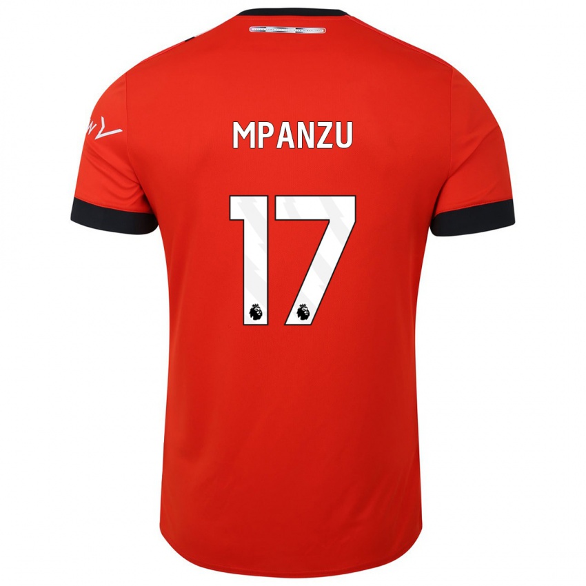 Niño Camiseta Pelly Ruddock Mpanzu #17 Rojo 1ª Equipación 2023/24 La Camisa Perú