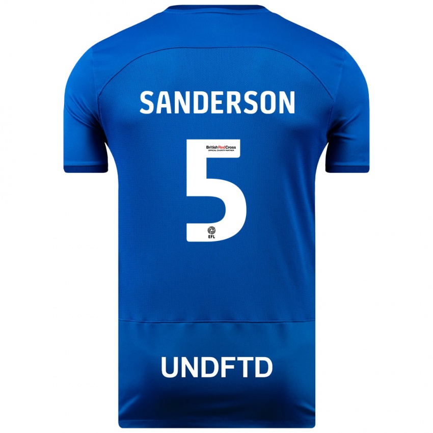 Niño Camiseta Dion Sanderson #5 Azul 1ª Equipación 2023/24 La Camisa Perú