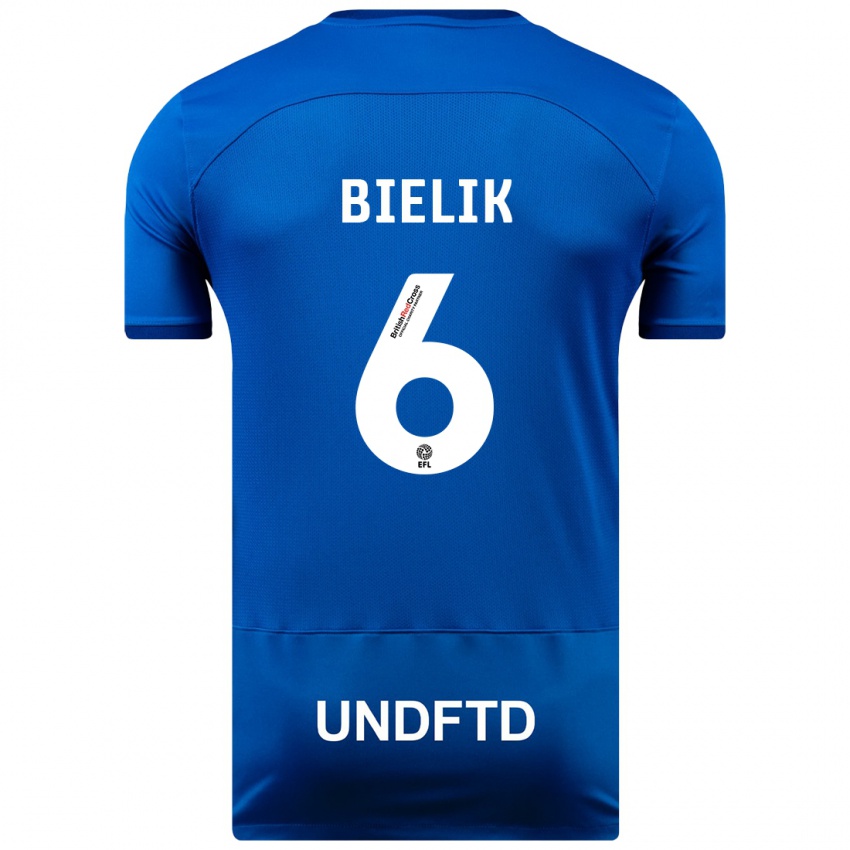 Niño Camiseta Krystian Bielik #6 Azul 1ª Equipación 2023/24 La Camisa Perú