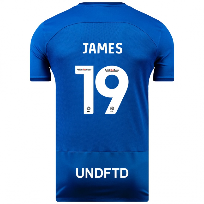 Niño Camiseta Jordan James #19 Azul 1ª Equipación 2023/24 La Camisa Perú