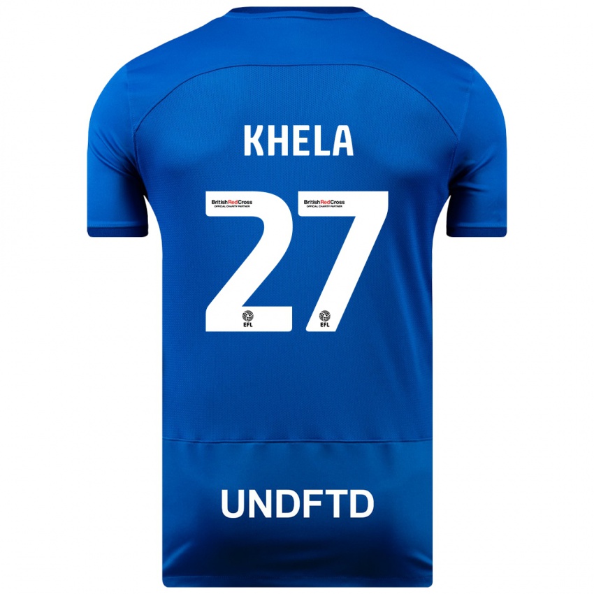 Niño Camiseta Brandon Khela #27 Azul 1ª Equipación 2023/24 La Camisa Perú