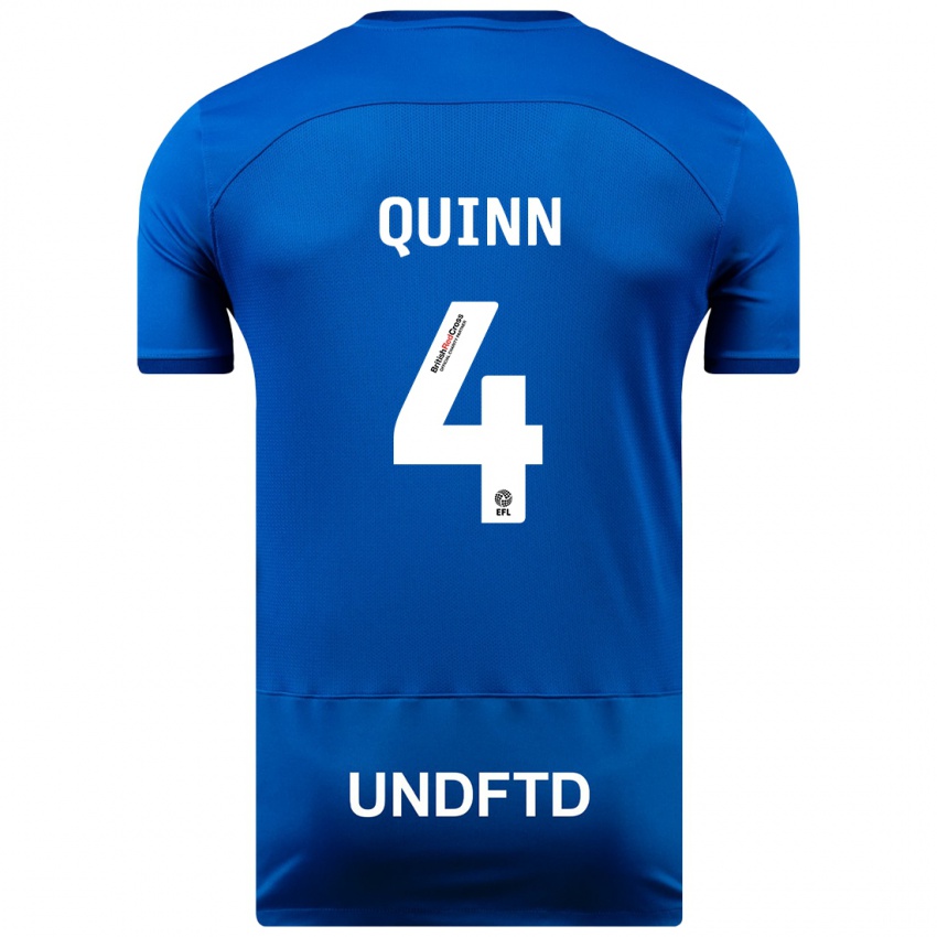 Niño Camiseta Louise Catherine Quinn #4 Azul 1ª Equipación 2023/24 La Camisa Perú