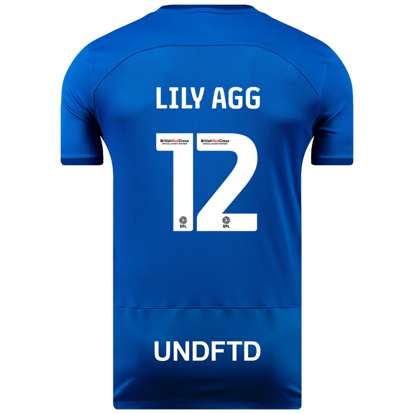 Niño Camiseta Lily Agg #12 Azul 1ª Equipación 2023/24 La Camisa Perú