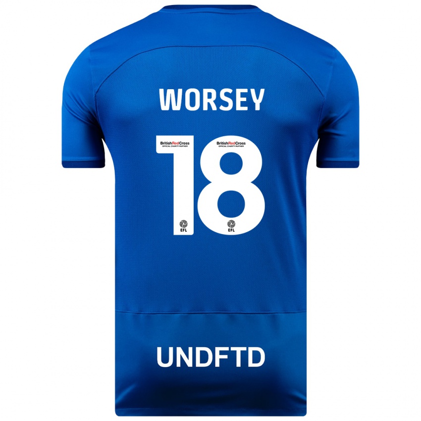 Niño Camiseta Louanne Worsey #18 Azul 1ª Equipación 2023/24 La Camisa Perú