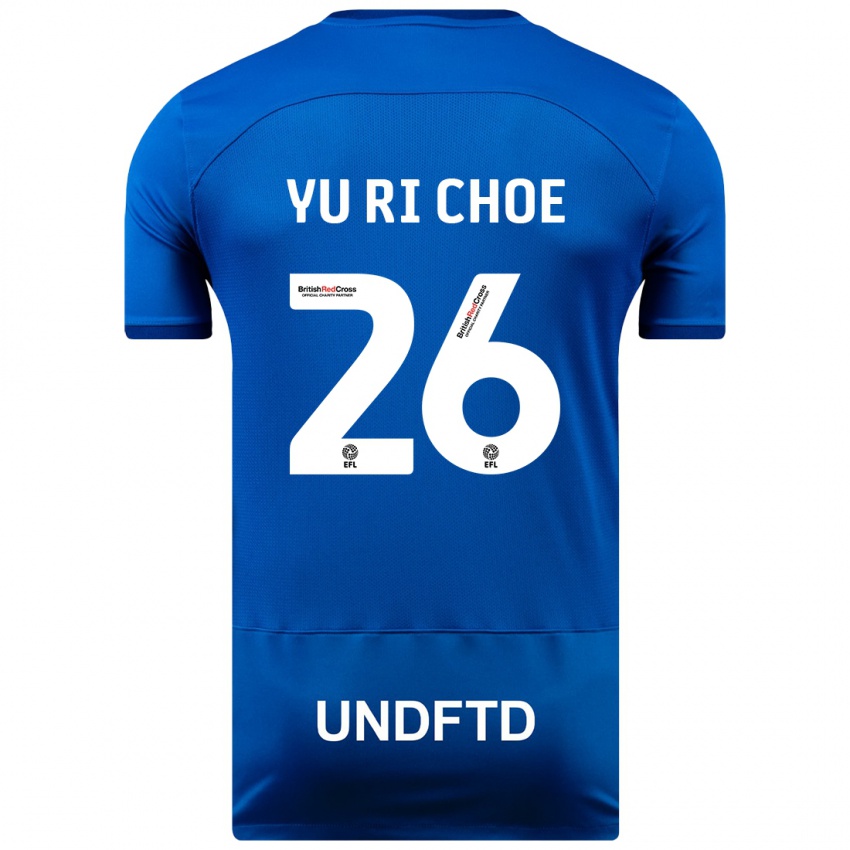 Niño Camiseta Yu-Ri Choe #26 Azul 1ª Equipación 2023/24 La Camisa Perú