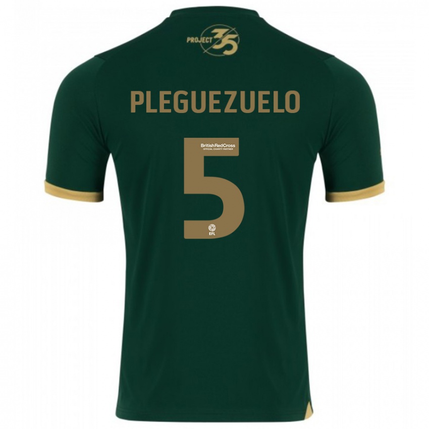 Niño Camiseta Julio Pleguezuelo #5 Verde 1ª Equipación 2023/24 La Camisa Perú