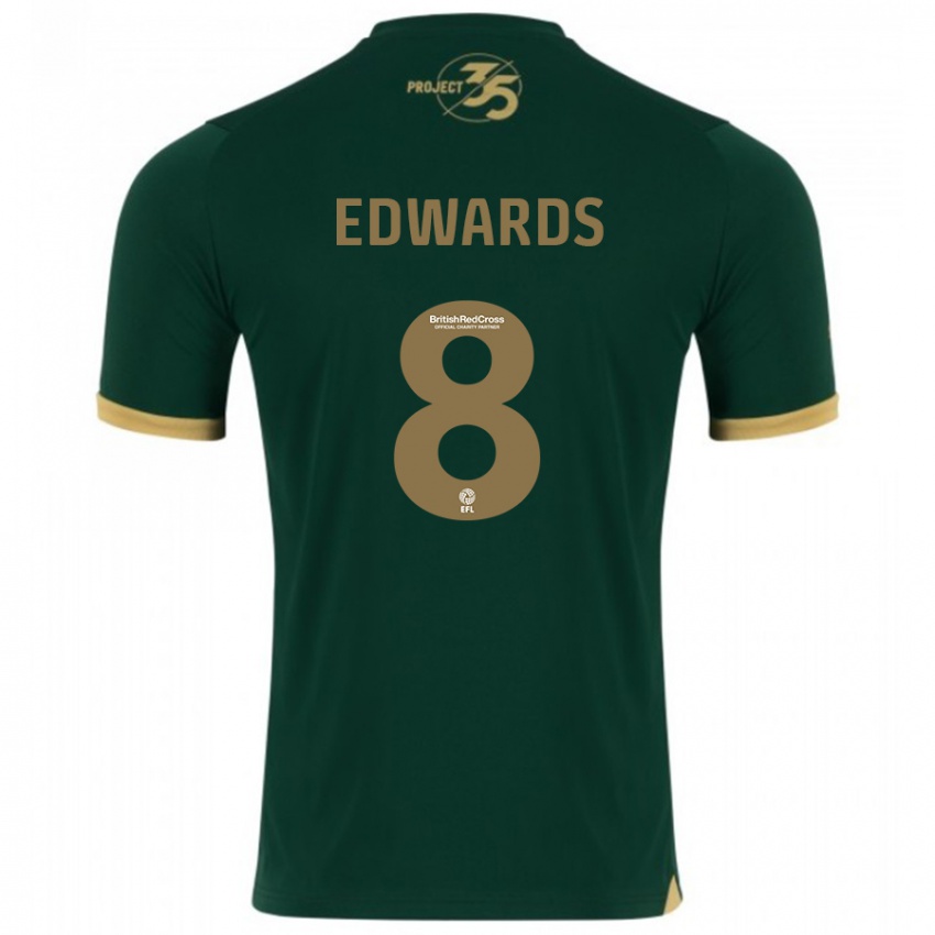 Niño Camiseta Joe Edwards #8 Verde 1ª Equipación 2023/24 La Camisa Perú