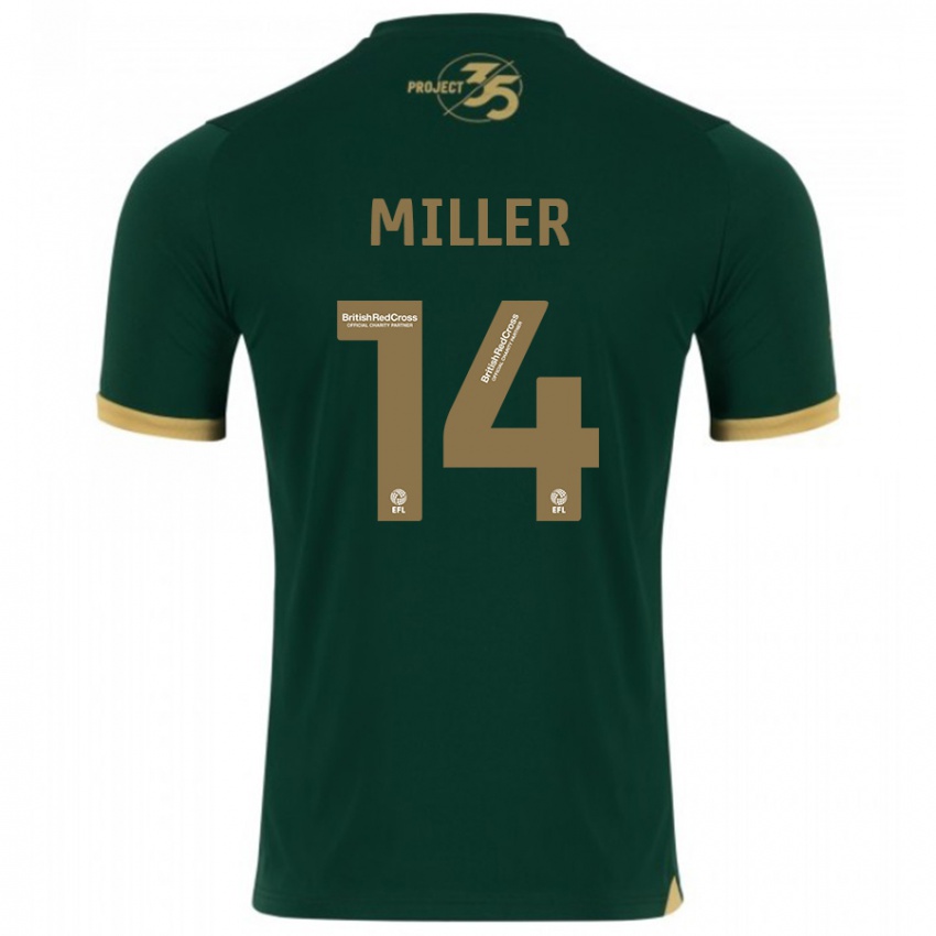 Niño Camiseta Mickel Miller #14 Verde 1ª Equipación 2023/24 La Camisa Perú