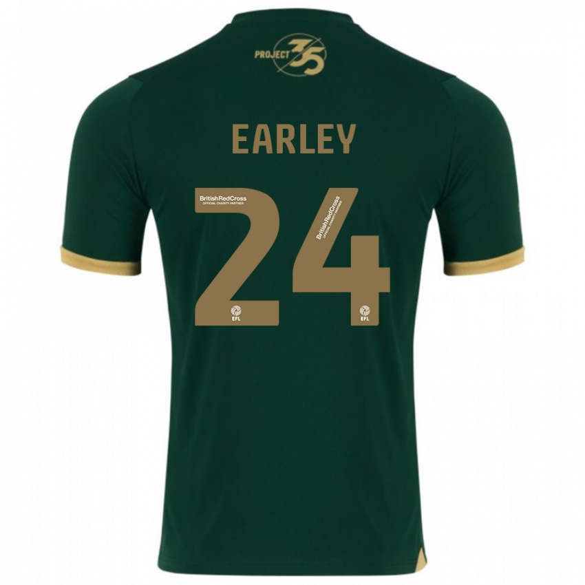 Niño Camiseta Saxon Earley #24 Verde 1ª Equipación 2023/24 La Camisa Perú