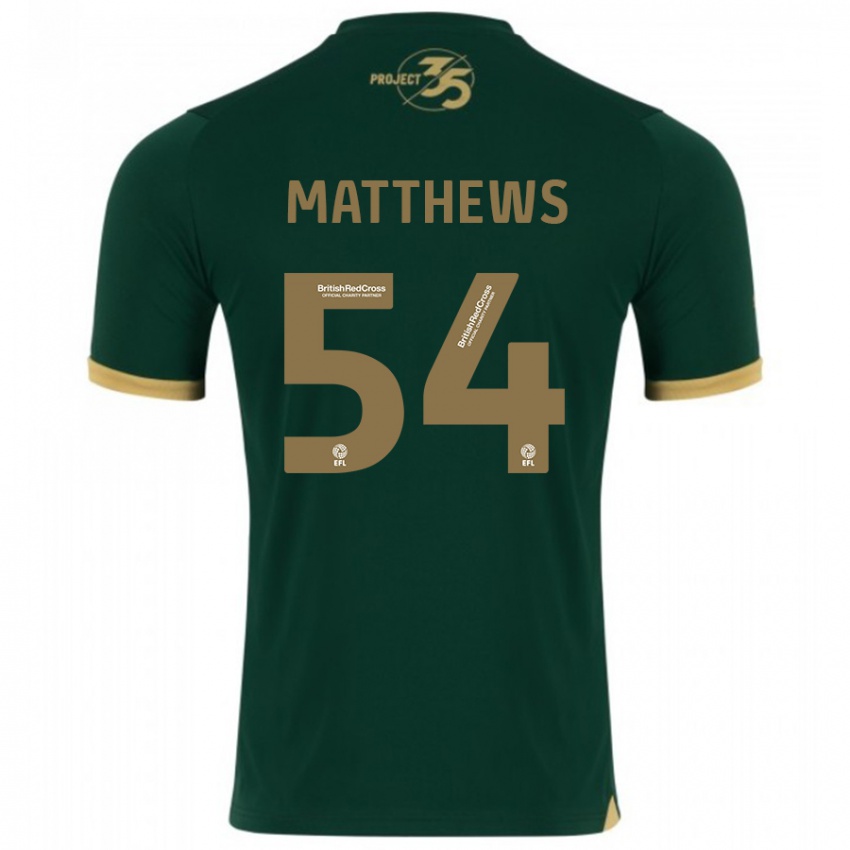 Niño Camiseta Jack Matthews #54 Verde 1ª Equipación 2023/24 La Camisa Perú