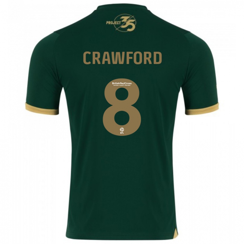 Niño Camiseta Imy Crawford #8 Verde 1ª Equipación 2023/24 La Camisa Perú