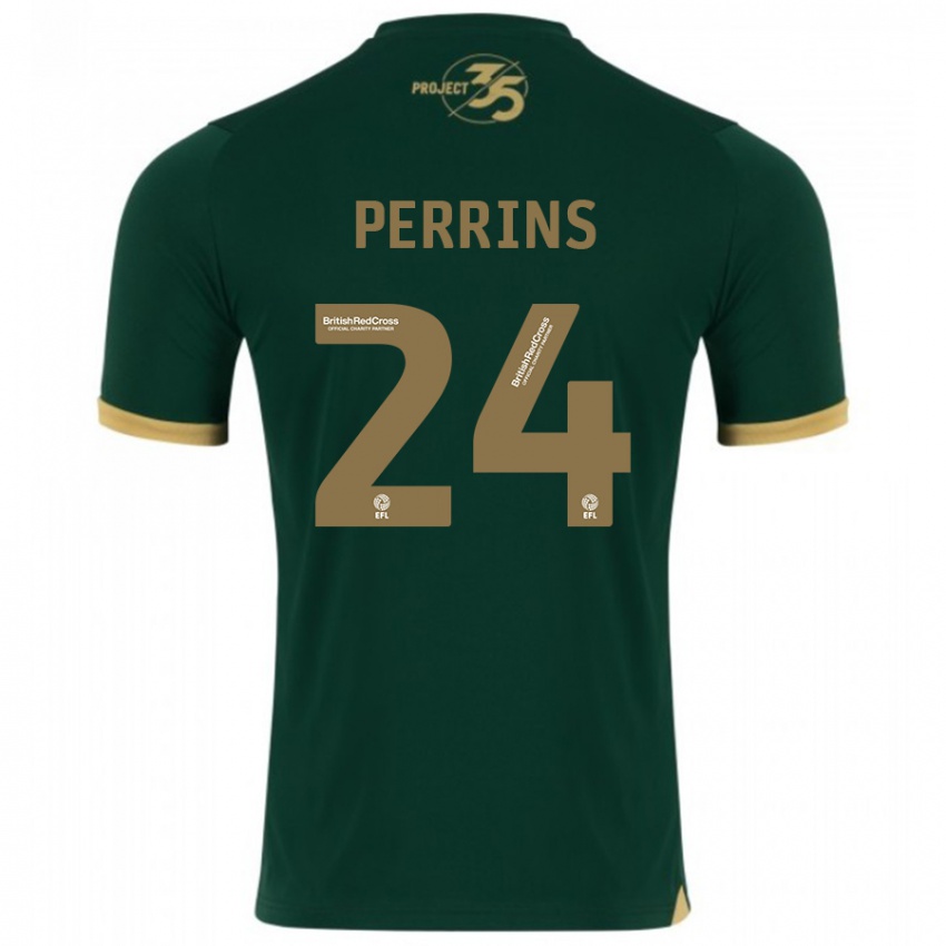 Niño Camiseta Grace Perrins #24 Verde 1ª Equipación 2023/24 La Camisa Perú