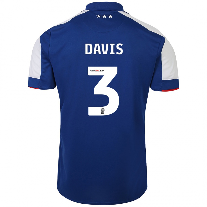 Niño Camiseta Leif Davis #3 Azul 1ª Equipación 2023/24 La Camisa Perú