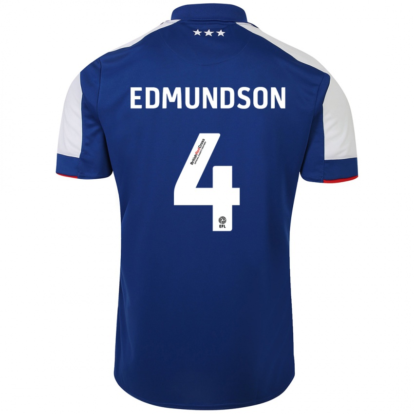 Niño Camiseta George Edmundson #4 Azul 1ª Equipación 2023/24 La Camisa Perú