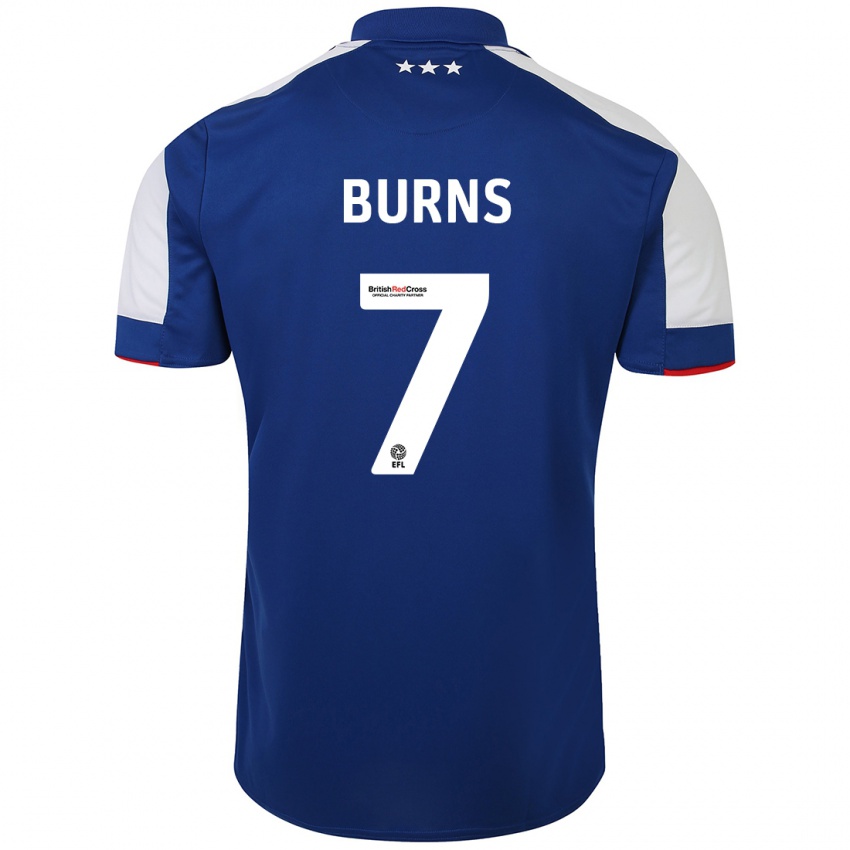 Niño Camiseta Wes Burns #7 Azul 1ª Equipación 2023/24 La Camisa Perú