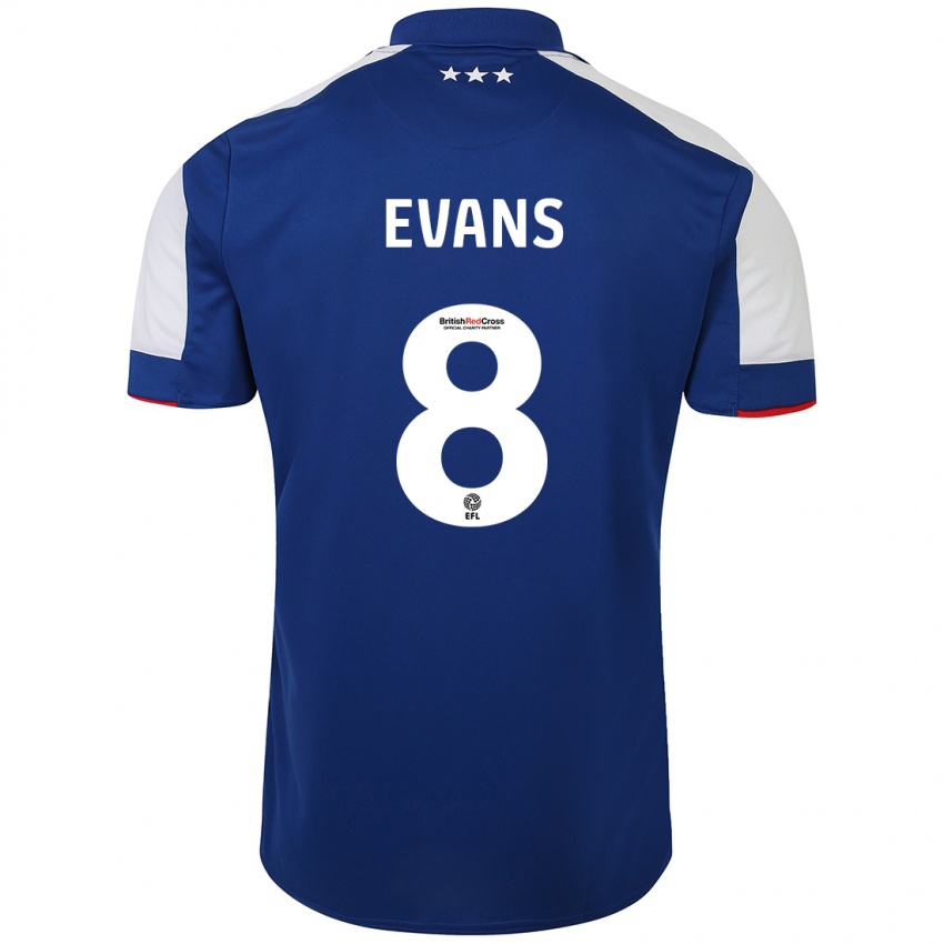 Niño Camiseta Lee Evans #8 Azul 1ª Equipación 2023/24 La Camisa Perú