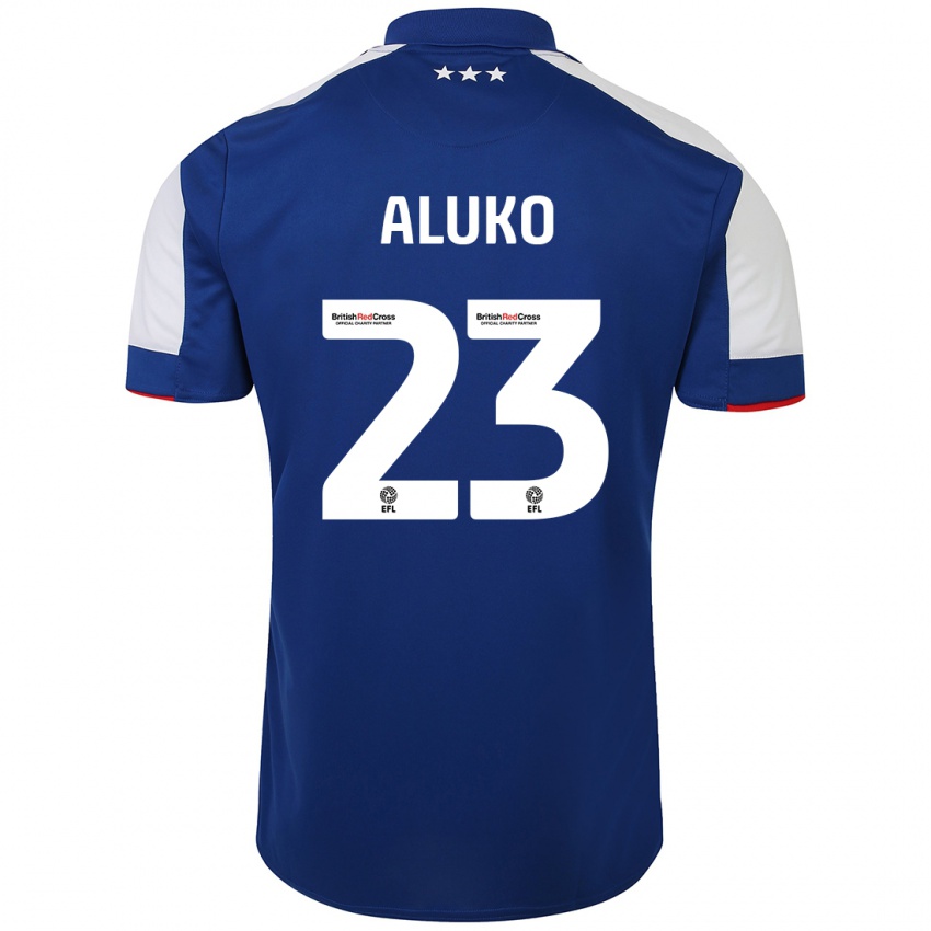 Niño Camiseta Sone Aluko #23 Azul 1ª Equipación 2023/24 La Camisa Perú