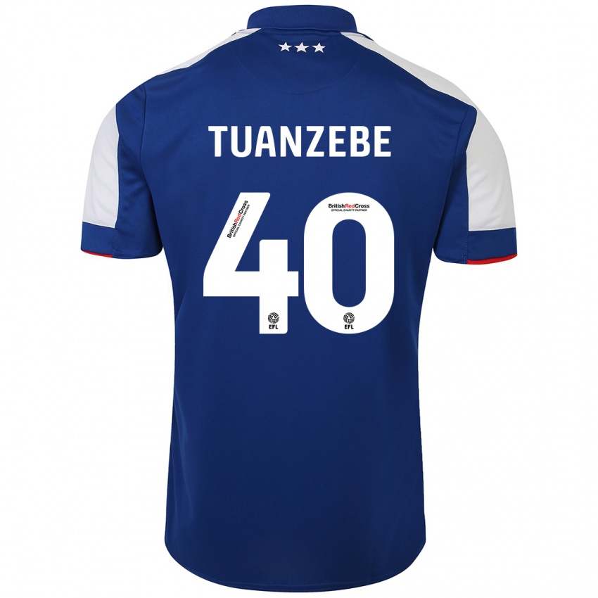 Niño Camiseta Axel Tuanzebe #40 Azul 1ª Equipación 2023/24 La Camisa Perú