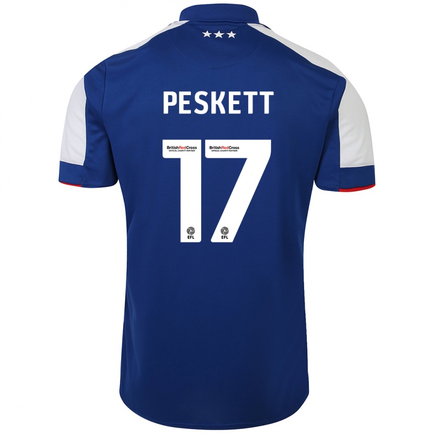 Niño Camiseta Sophie Peskett #17 Azul 1ª Equipación 2023/24 La Camisa Perú