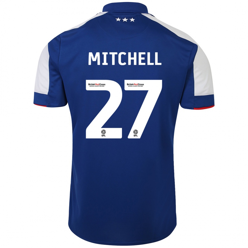 Niño Camiseta Leah Mitchell #27 Azul 1ª Equipación 2023/24 La Camisa Perú