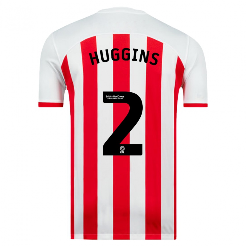 Niño Camiseta Niall Huggins #2 Blanco 1ª Equipación 2023/24 La Camisa Perú