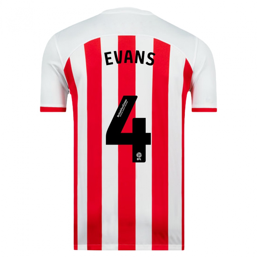 Niño Camiseta Corry Evans #4 Blanco 1ª Equipación 2023/24 La Camisa Perú