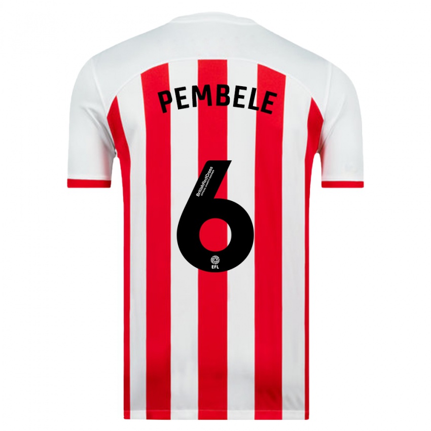 Niño Camiseta Timothée Pembélé #6 Blanco 1ª Equipación 2023/24 La Camisa Perú