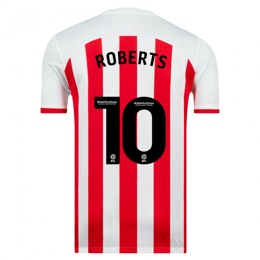 Niño Camiseta Patrick Roberts #10 Blanco 1ª Equipación 2023/24 La Camisa Perú