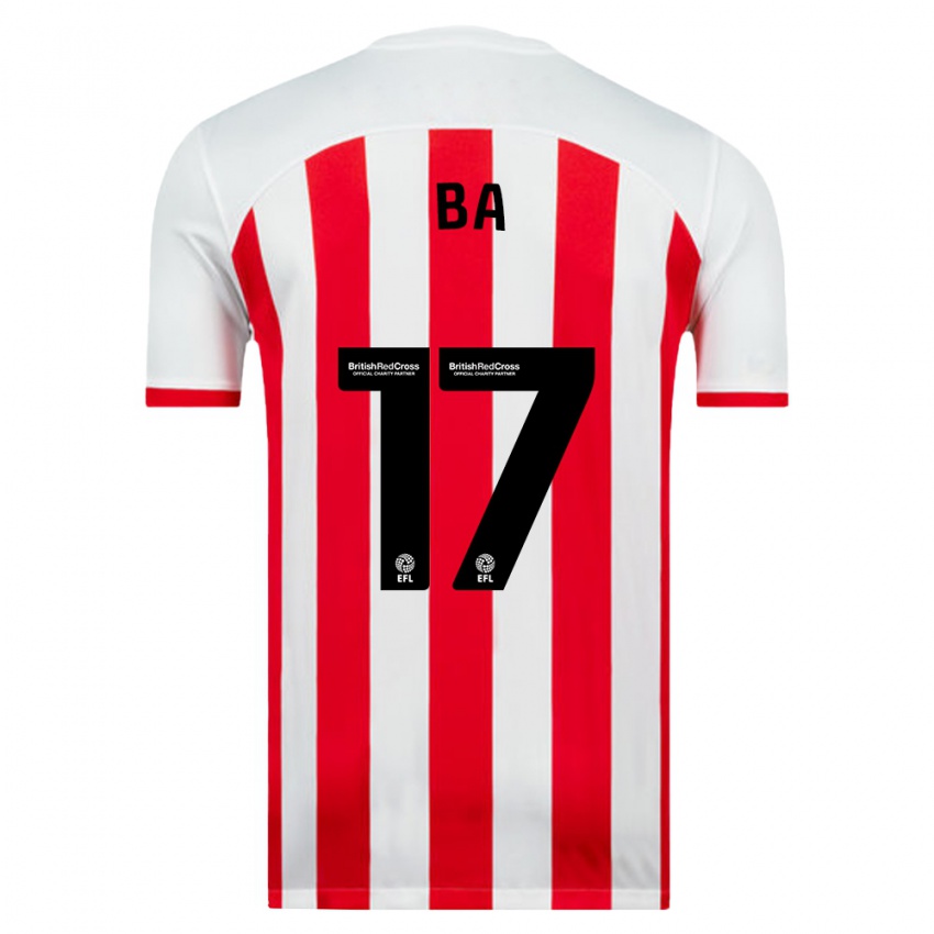 Niño Camiseta Abdoullah Ba #17 Blanco 1ª Equipación 2023/24 La Camisa Perú