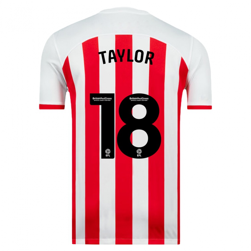 Niño Camiseta Ellis Taylor #18 Blanco 1ª Equipación 2023/24 La Camisa Perú