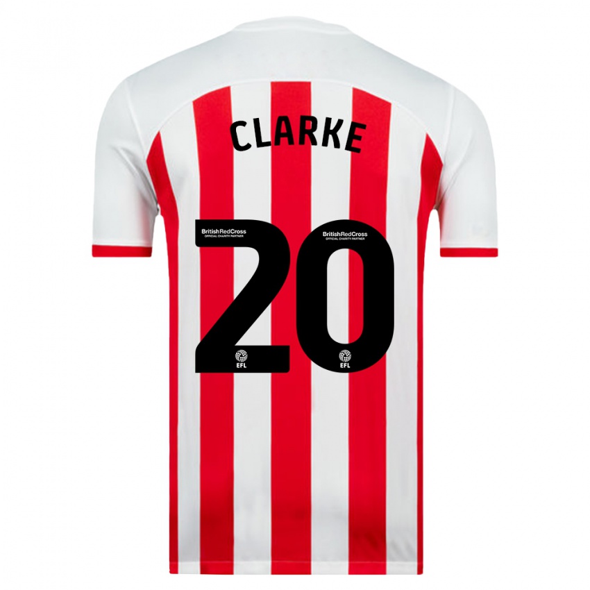 Niño Camiseta Jack Clarke #20 Blanco 1ª Equipación 2023/24 La Camisa Perú